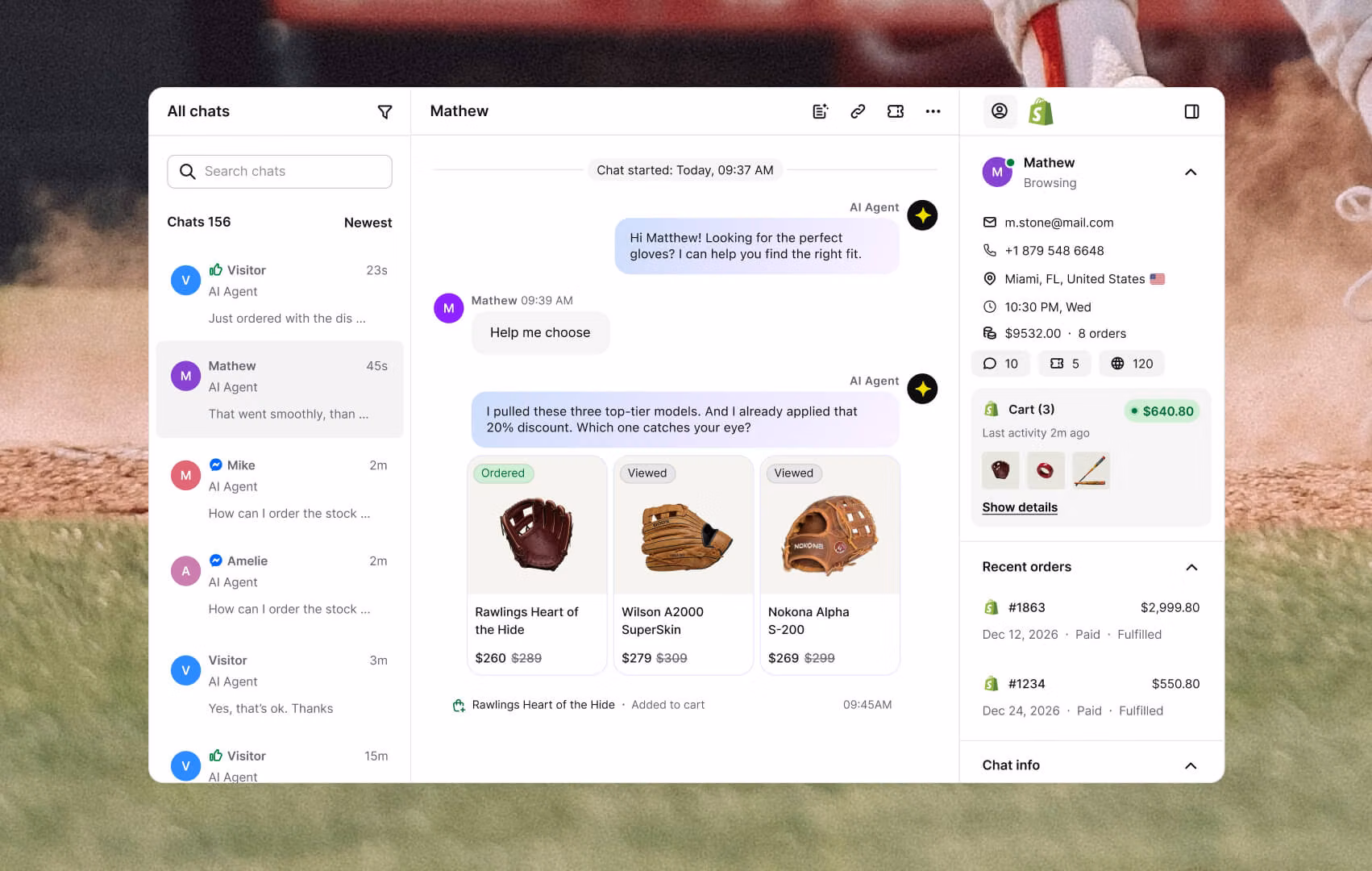 Text Inbox showing customer conversations from multiple channels in one place, with ticket details, priority, tags, and context that help teams focus on revenue-driving support requests.