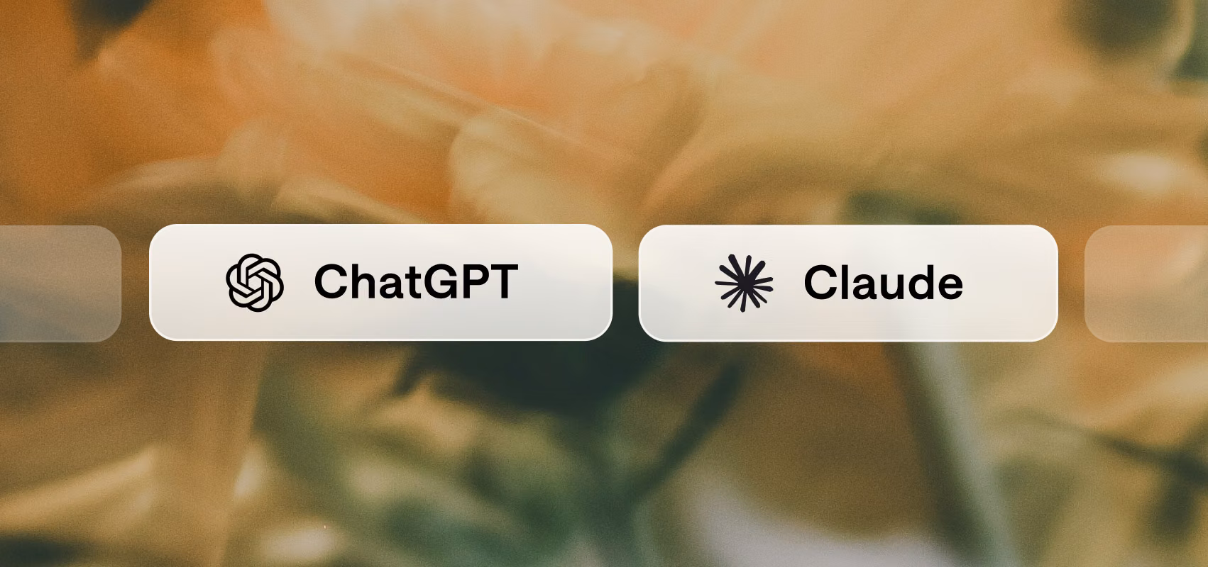ChatGPT and Claude shown side by side as selectable AI assistant options