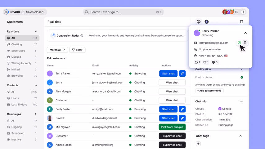 Customer emails now collect themselves