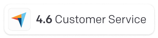 Capterra rating: 4.6 stars for Customer Service