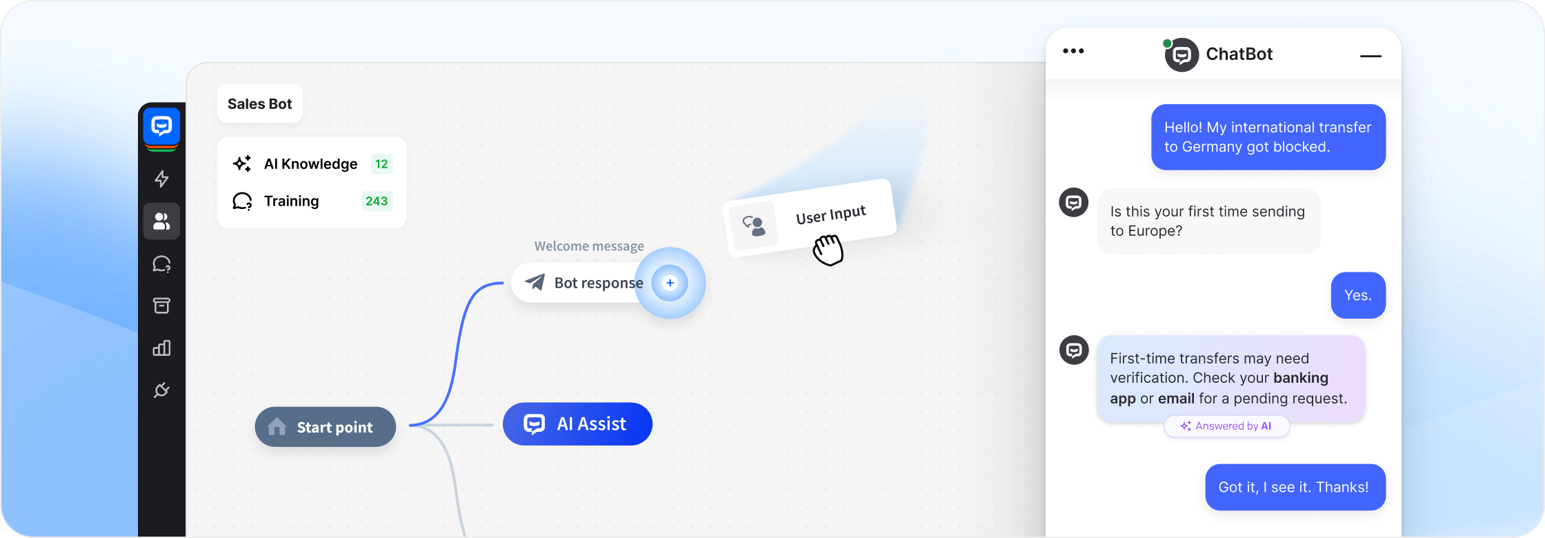 ChatBot app view