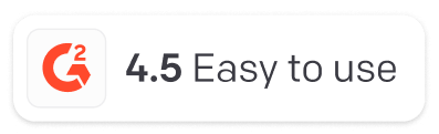 G2 rating: 4.5 stars for Easy to Use