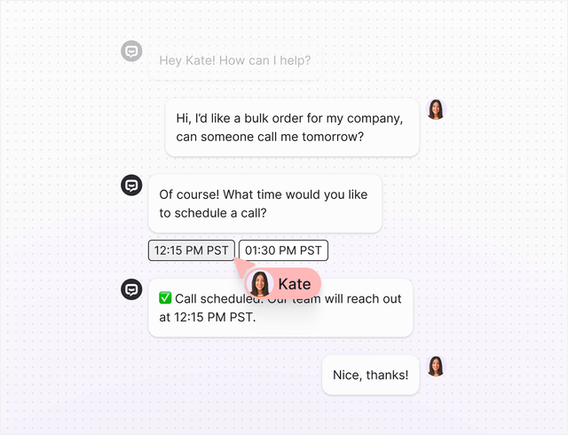 AI agent in Text App for faq automation