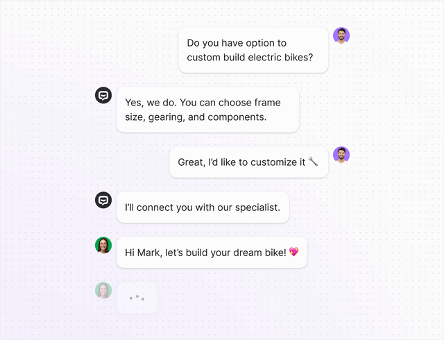 AI agent in Text App for software