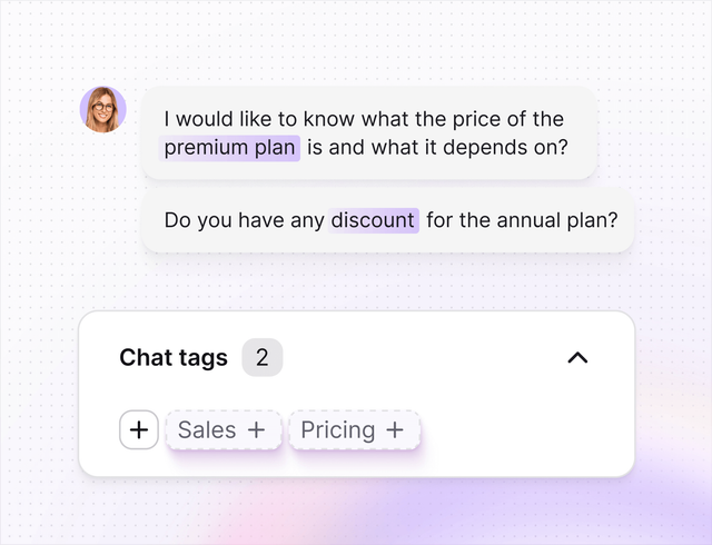 AI help desk in Text App for automated follow-ups