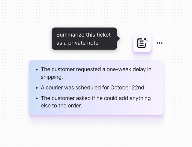 AI help desk in Text App for marketing automation