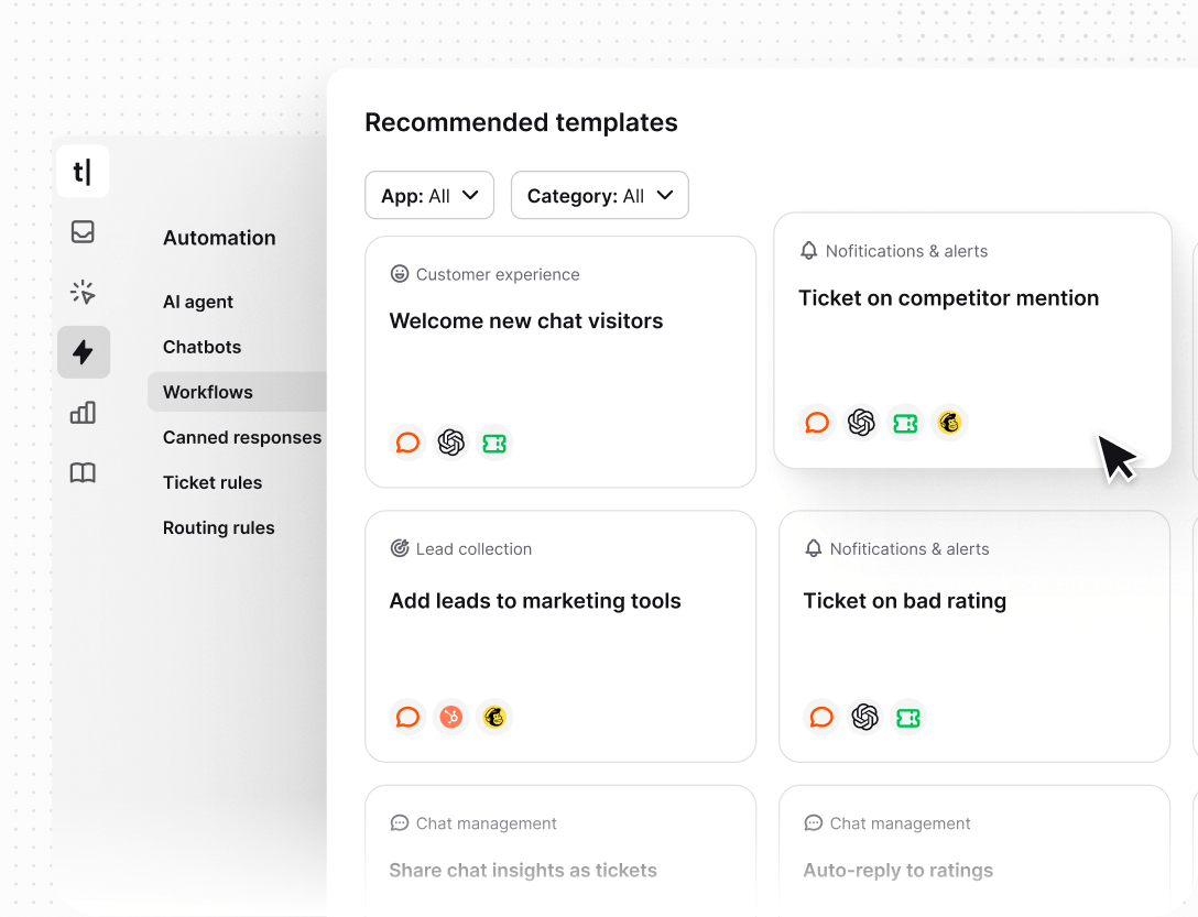 Automate FAQs in Text App for faq automation