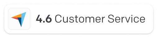 Capterra rating: 4.6 stars for Customer Service