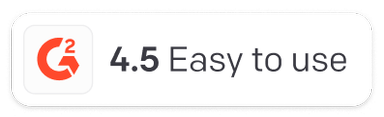 G2 rating: 4.5 stars for Easy to Use