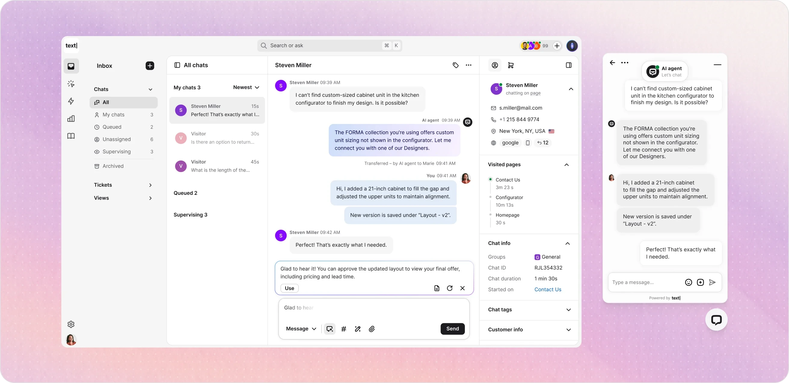 Dashboard showing ongoing campaigns