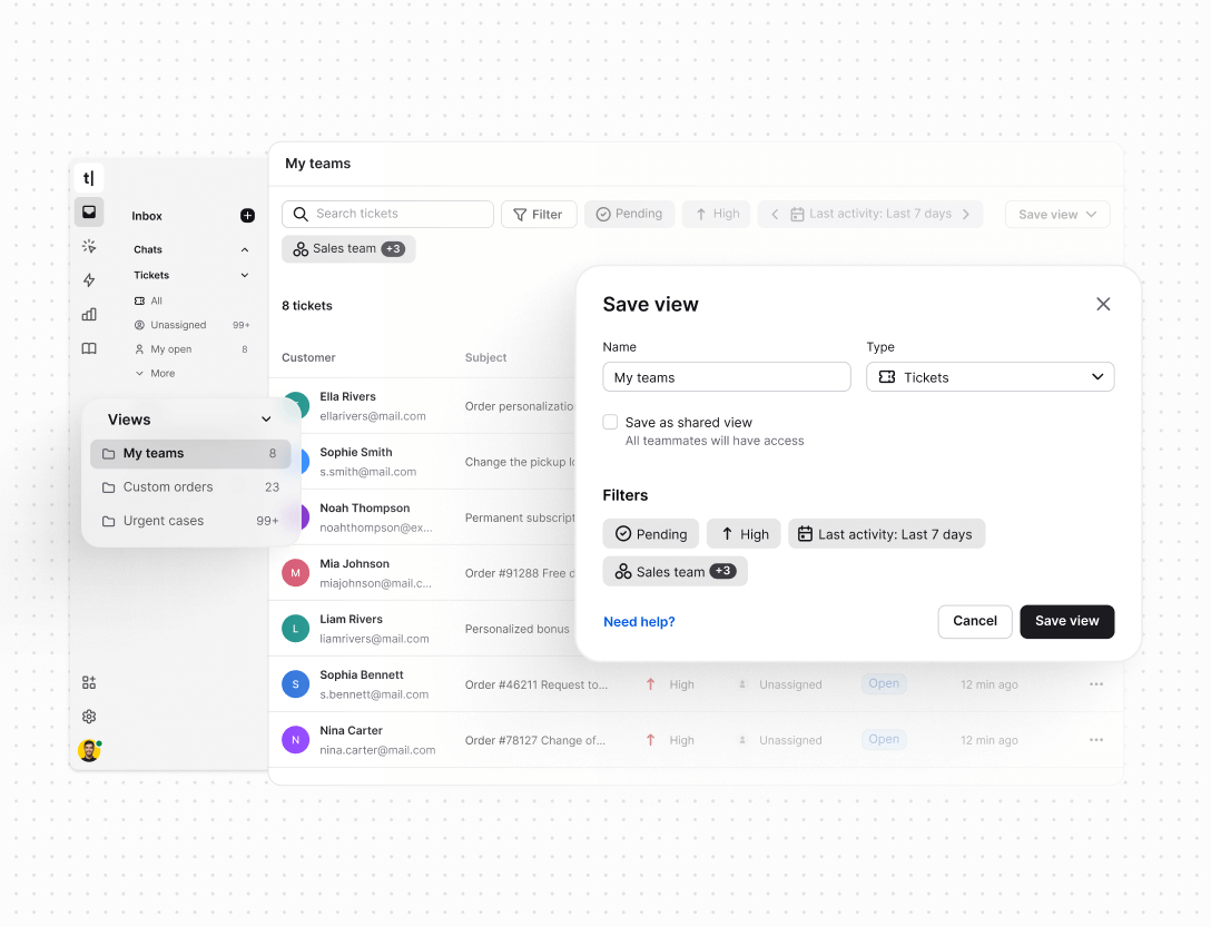 Organized workflows in Text App for faq automation