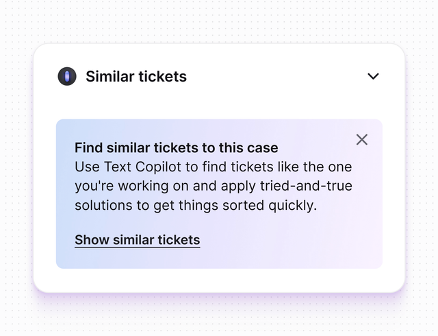 Text Intelligence in Text App for software