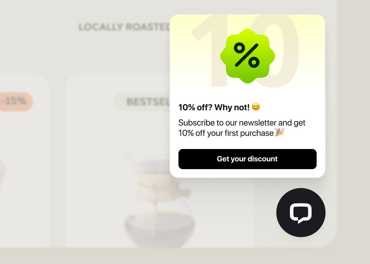 Text AI agent suggesting relevant products naturally within an order, return, or product help conversation.