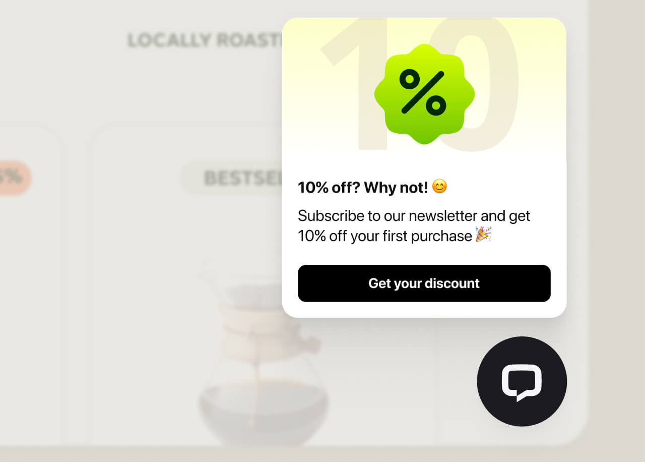 Text AI agent opening a conversation when buying signals show the right moment to engage.