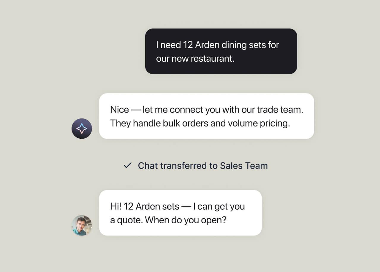 Text AI agent scoring leads by intent and value and routing high-potential ones to sales first.