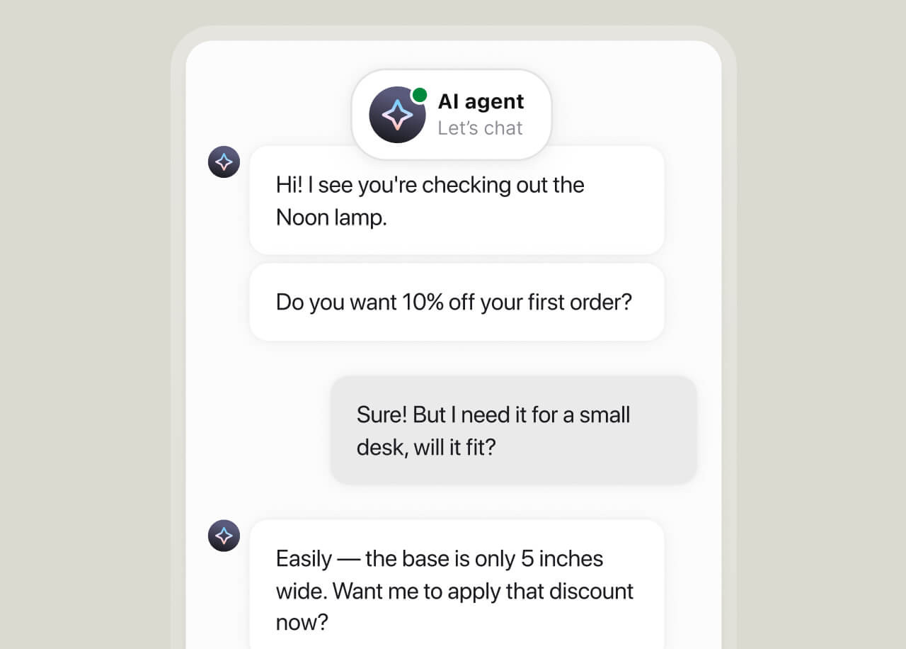 Text AI agent having a qualifying conversation with smart questions tailored to the sales process.