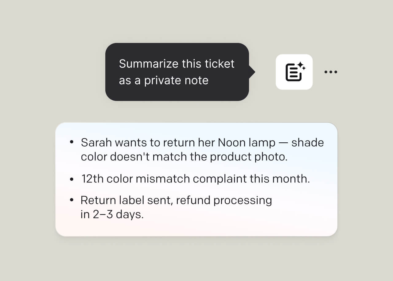 Insights view surfacing root-cause issues for product, ops, and marketing to fix at the source.